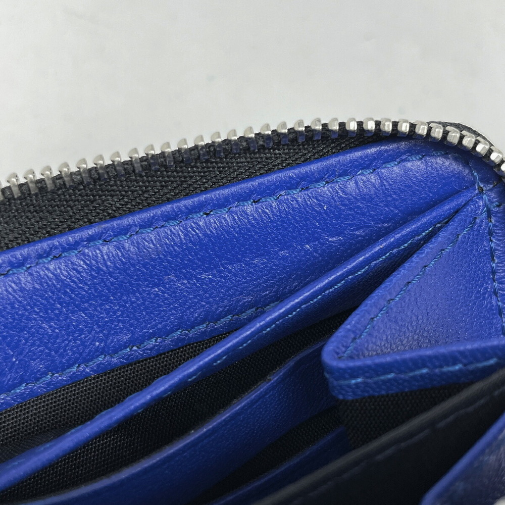 Celine zipper leather logo black card Wallet round - Picture 4 of 5